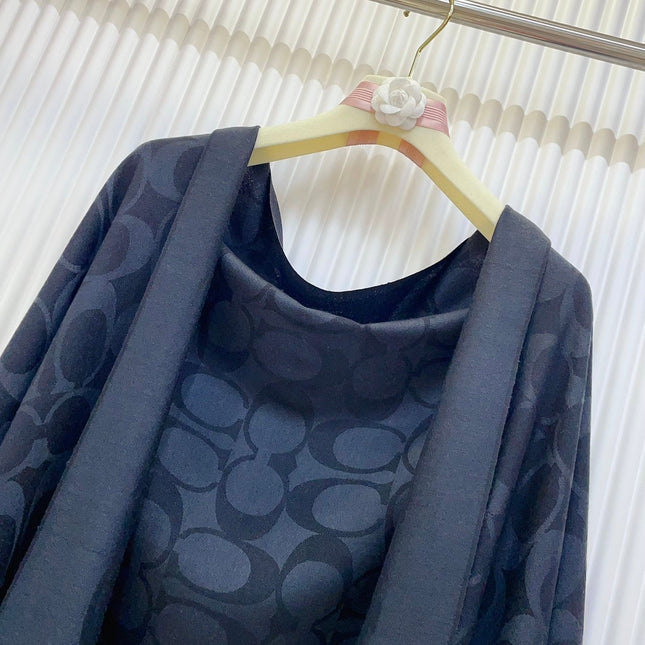 SCARF 180 CM IN BLACK CASHMERE 332873