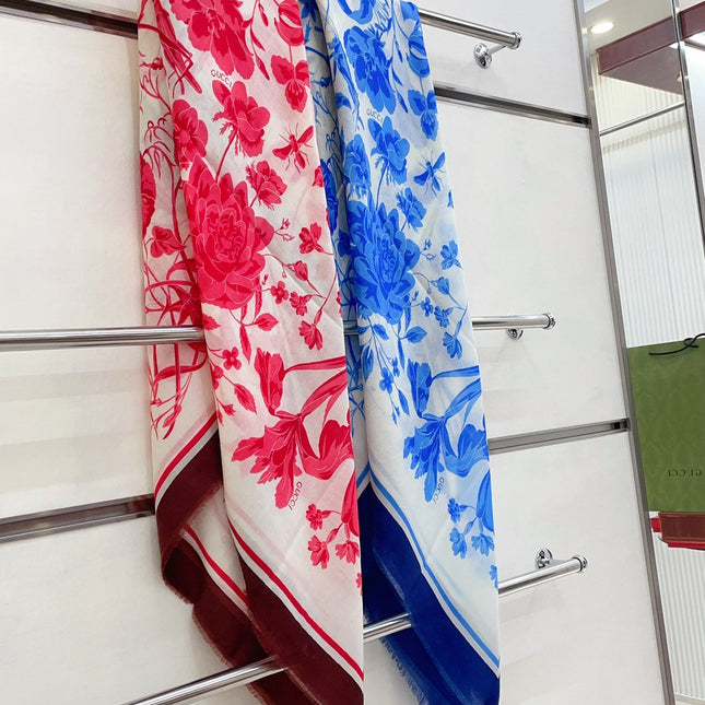 SQUARE SCARF 140 CM IN ROSE RED CASHMERE 398256