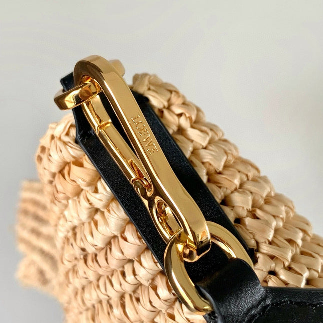 LOE 30 SLIT BAG IN COLORFUL RAFFIA AND CALFSKIN
