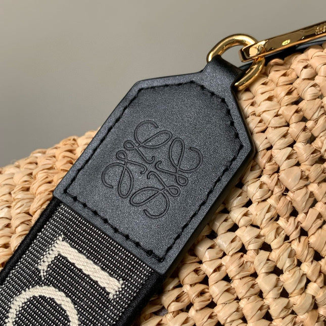 LOE 30 SLIT BAG IN COLORFUL RAFFIA AND CALFSKIN