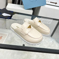 SABOTS MULES BEIGE CALFSKIN