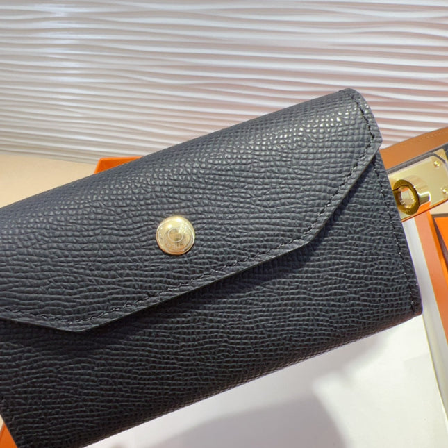 KELLY POCKET 18MM BELT BLACK LEATHER GOLD HARDWARE