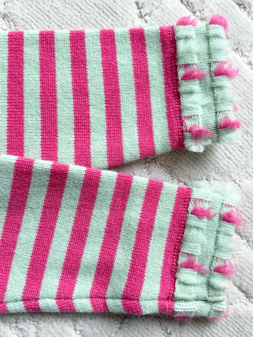 Chanel 25P Cardigan Pink Mix Green Cashmere 237319