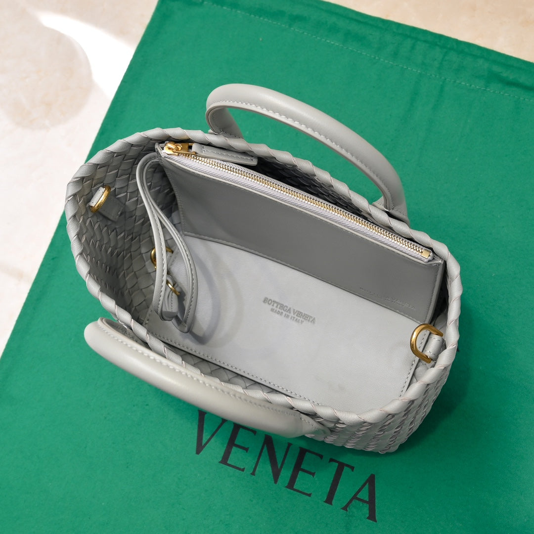 Mini Cabat 20cm Grey Lambskin Ghw