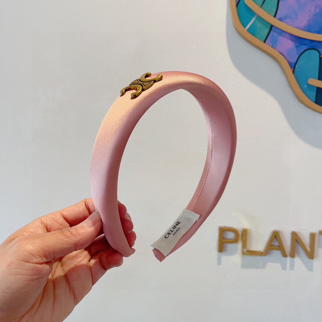 FLAMINGO PINK SILK FABRIC HAIRBAND 432747