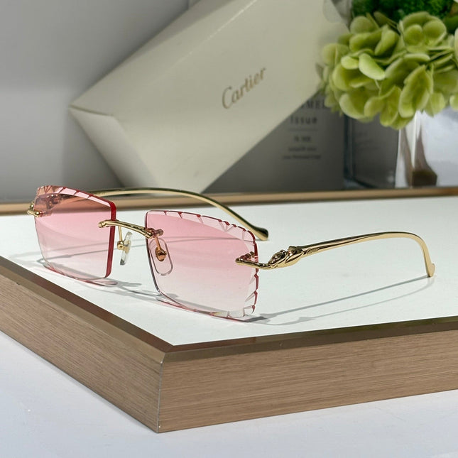 PANTHÈRE RECTANGULAR FRAME SUNGLASSES 563590 IN METAL
