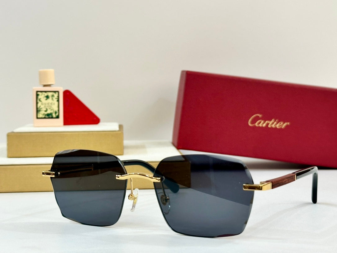 SANTOS SQUARE FRAME SUNGLASSES 530303 IN METAL