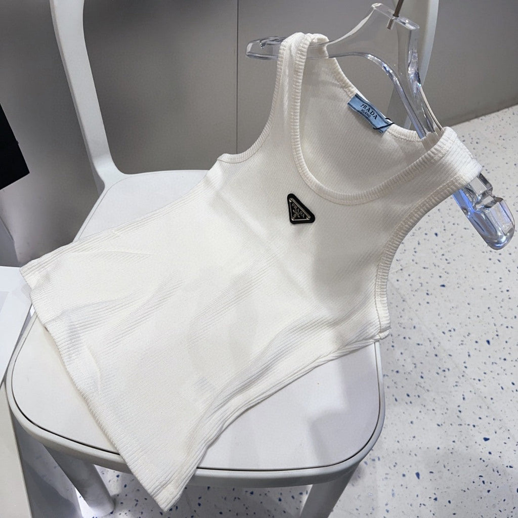CAMISOLE 624507 IN WHITE COTTON RIBBED