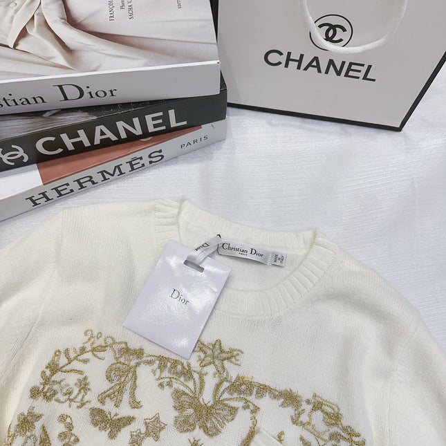 DIOR 25S LONG-SLEEVE CREWNECK SWEATER 674