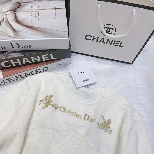 DIOR 25S LONG-SLEEVE CREWNECK SWEATER 674