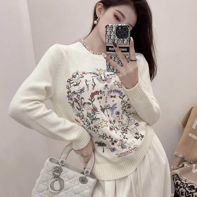 DIOR 25S LONG-SLEEVE CREWNECK SWEATER 675