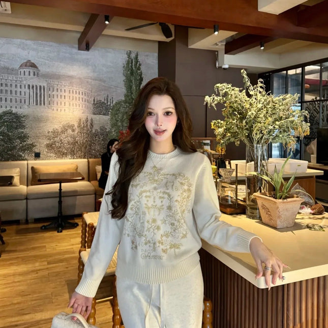 DIOR 25S LONG-SLEEVE CREWNECK SWEATER 674