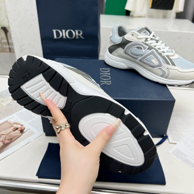 CD B30 SNEAKER GRAY AND CREAM MESH FABRIC