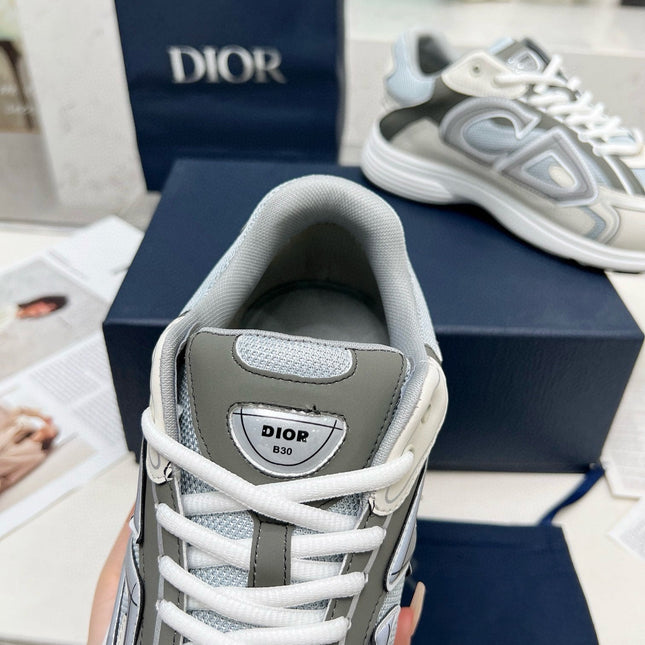 CD B30 SNEAKER GRAY AND CREAM MESH FABRIC
