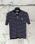 CELINE 26S STRIPED SHORT-SLEEVE POLO SHIRT 489