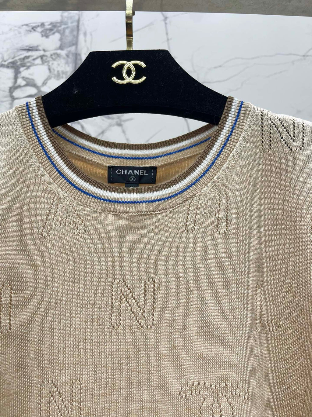 CHANEL 26S SHORT-SLEEVED KNIT SHIRT STYLE 1163