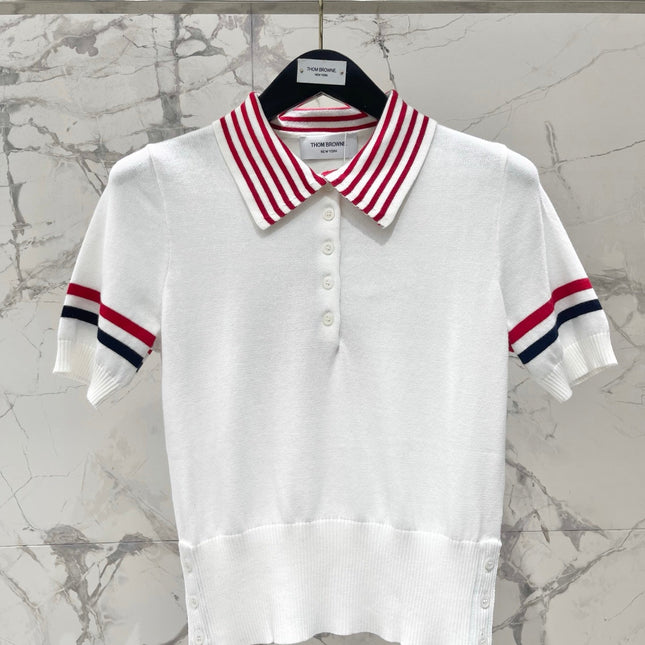 THOM 26S SHORT SLEEVE POLO KNIT TOP STYLE 229