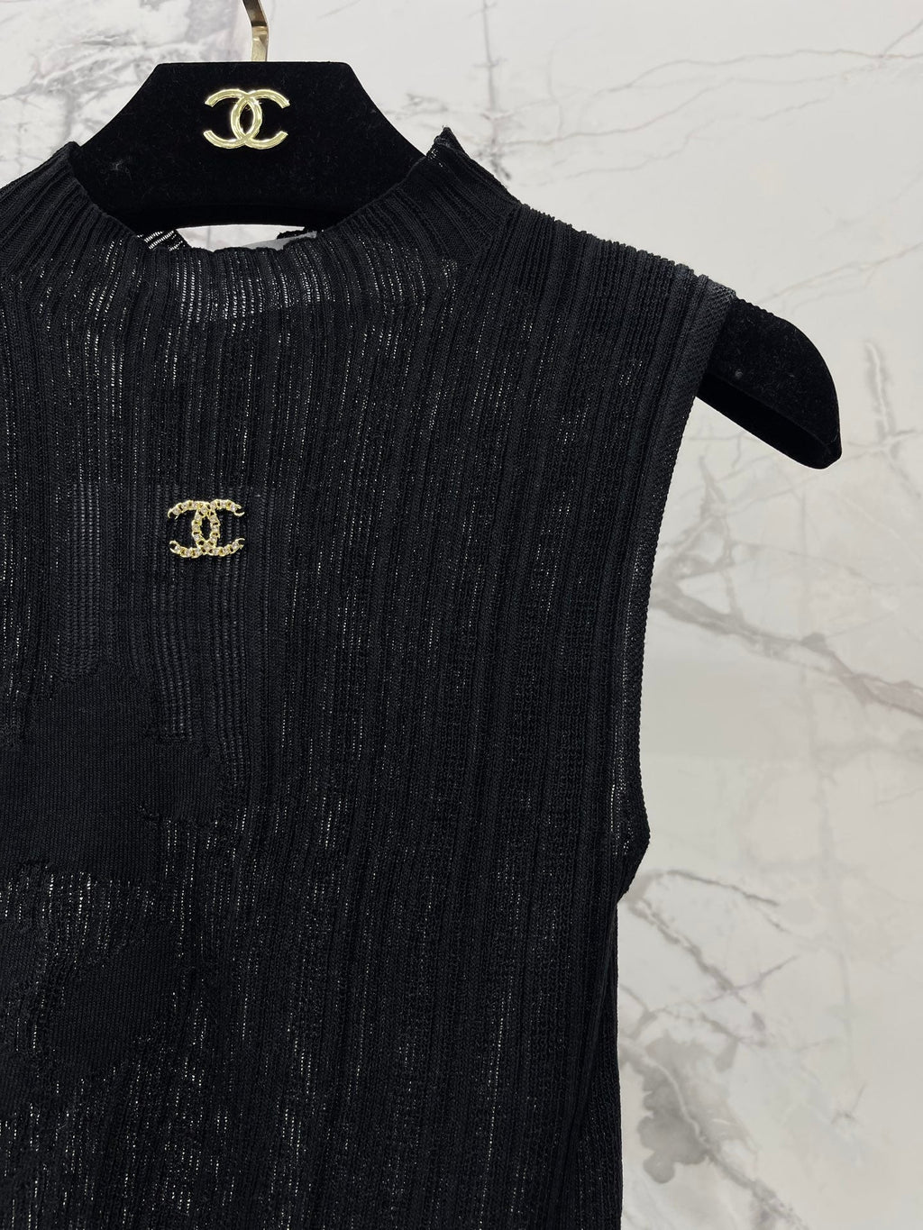 CHANEL 26S SLEEVELESS KNIT TOP 1317