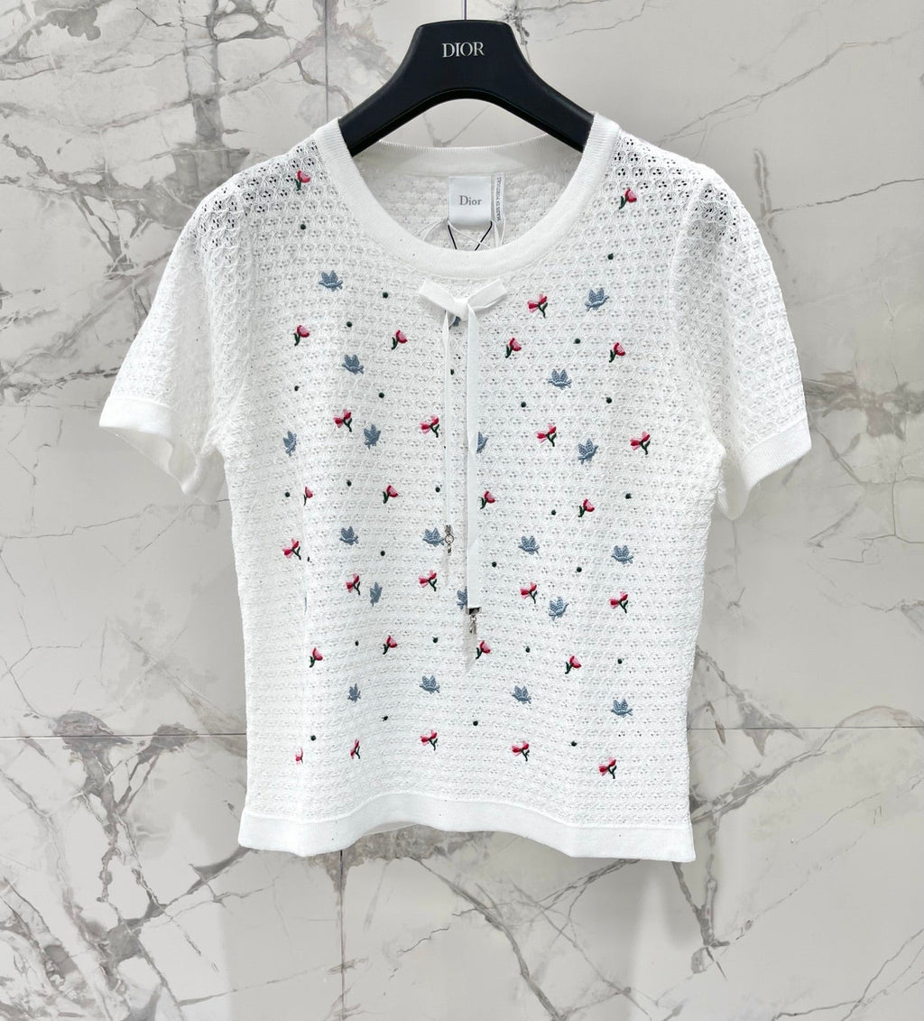 DIOR 26S SHORT-SLEEVE KNIT T-SHIRT 1315