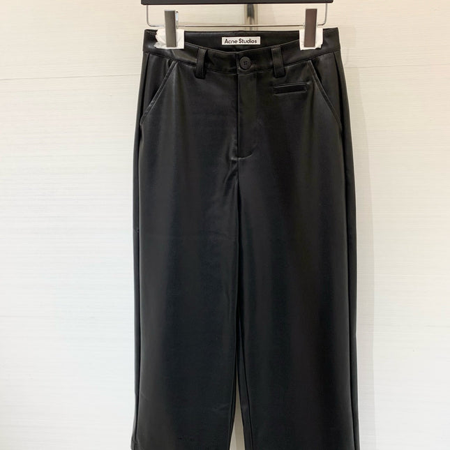 DIOR 25S LEATHER CROPPED PANTS 666