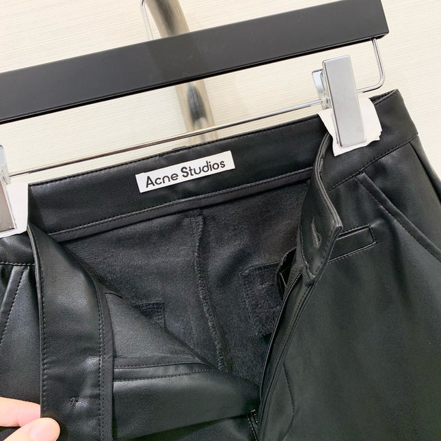DIOR 25S LEATHER CROPPED PANTS 666