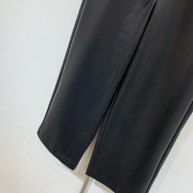 DIOR 25S LEATHER CROPPED PANTS 666