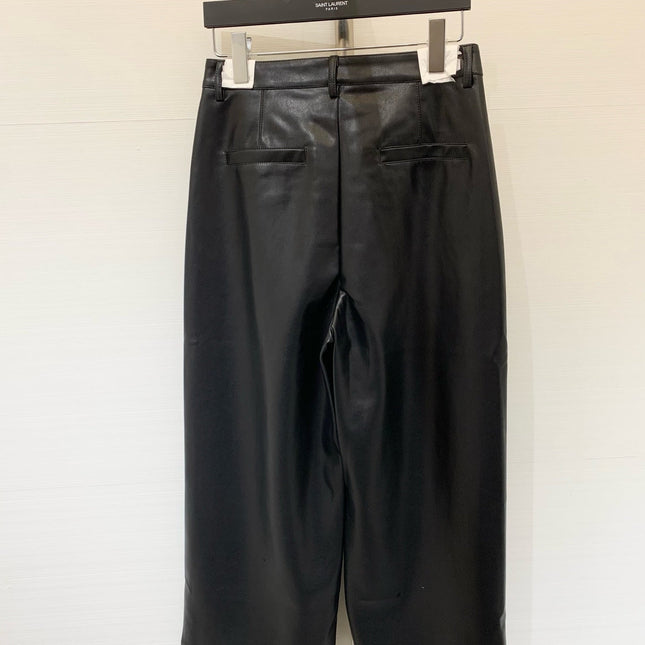 DIOR 25S LEATHER CROPPED PANTS 666