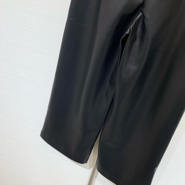 DIOR 25S LEATHER CROPPED PANTS 666
