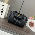 LOEWE 25S MEDIUM MADRID BAG 23 IN BLACK CALFSKIN GOLD HARDWARE