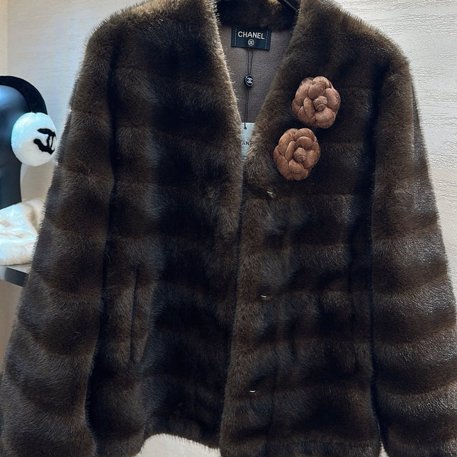 CHANEL 25S MINK FUR COAT 496