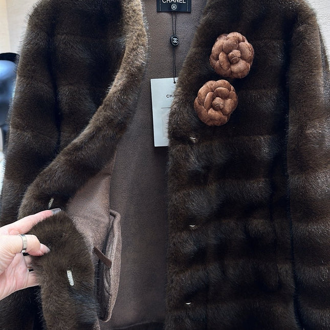 CHANEL 25S MINK FUR COAT 496