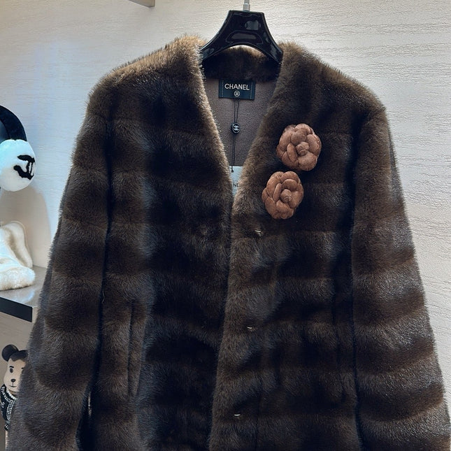 CHANEL 25S MINK FUR COAT 496