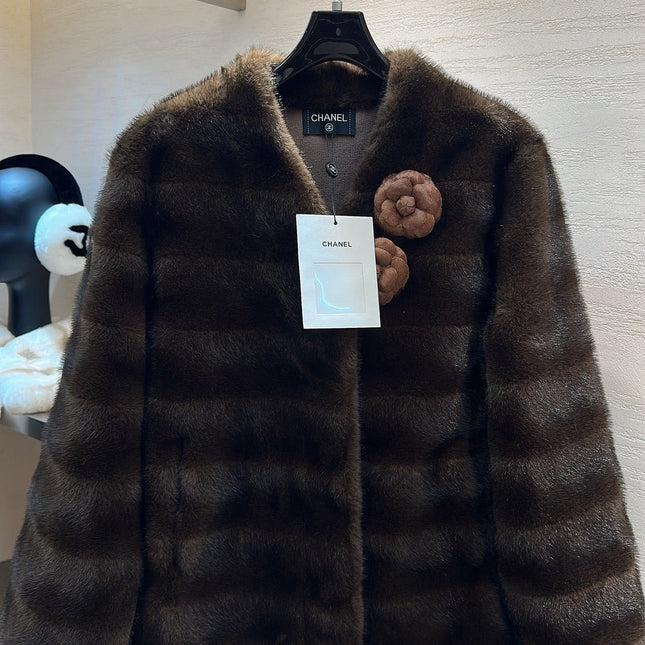 CHANEL 25S MINK FUR COAT 496