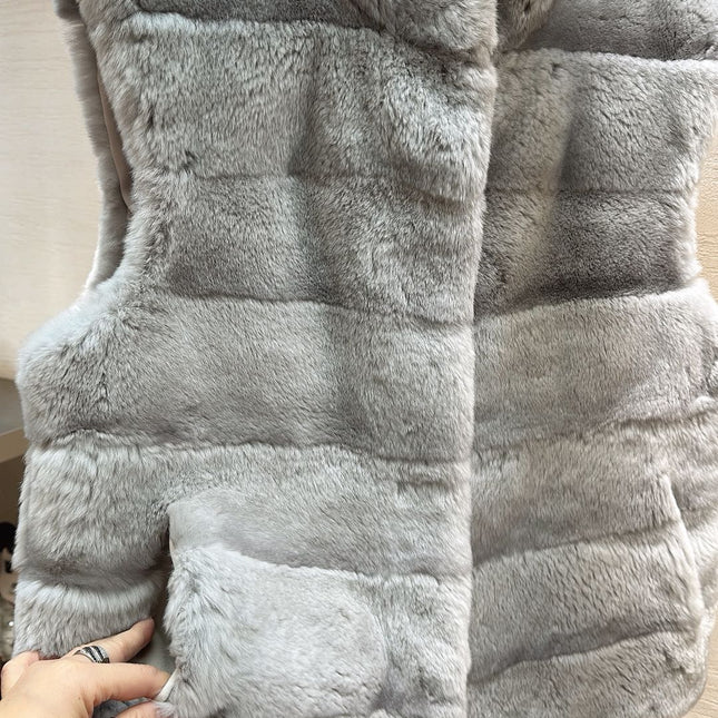 DIOR 25S SLEEVELESS RABBIT FUR JACKET 632