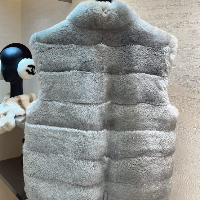 DIOR 25S SLEEVELESS RABBIT FUR JACKET 632