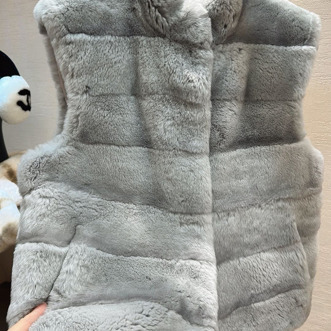 DIOR 25S SLEEVELESS RABBIT FUR JACKET 632