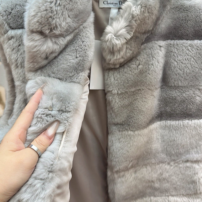 DIOR 25S SLEEVELESS RABBIT FUR JACKET 632
