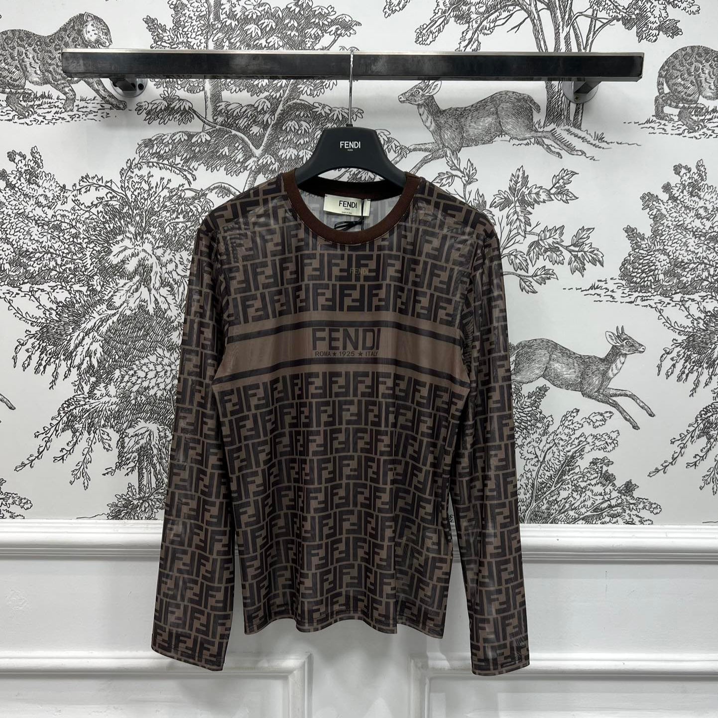 FENDI CREW NECK PRINTED T-SHIRT 268598