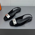 INNOCENTE SLINGBACK IN BLACK SUEDE