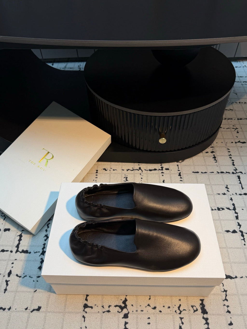 THE ROW 26S LOAFERS IN DARK BROWN CALFSKIN