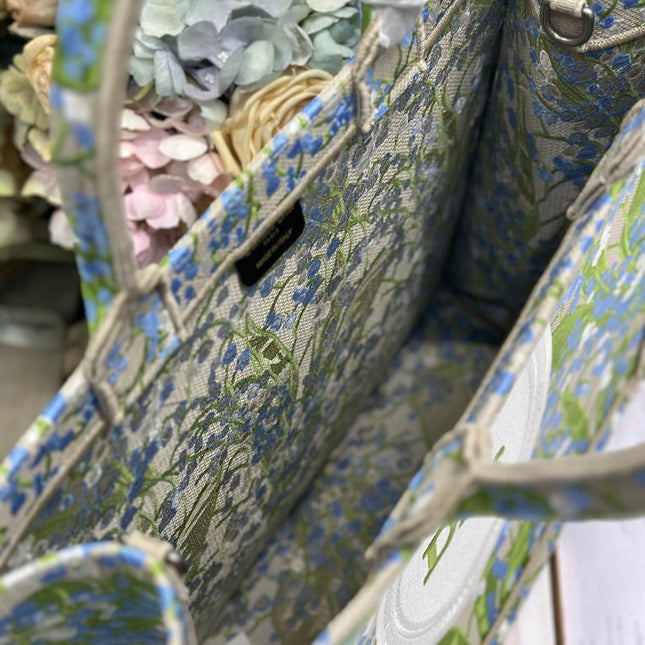 DIOR 26S BOOK TOTE BAG 42 IN  MUTICOLOR BAYADERE FABRIC