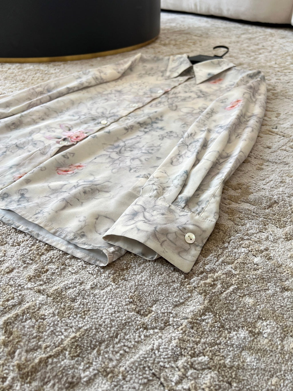 CHANEL LONG-SLEEVE PRINTED SHIRT IN SOFT FABRIC