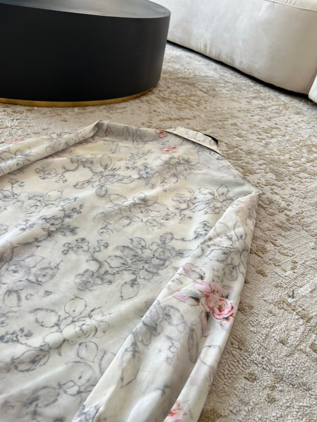 CHANEL LONG-SLEEVE PRINTED SHIRT IN SOFT FABRIC