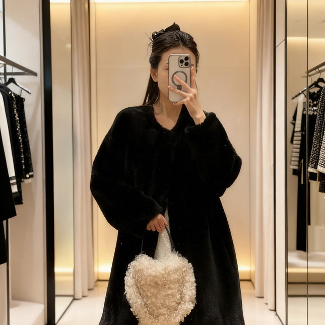 CHANEL 25S SHEEP FUR COAT 505