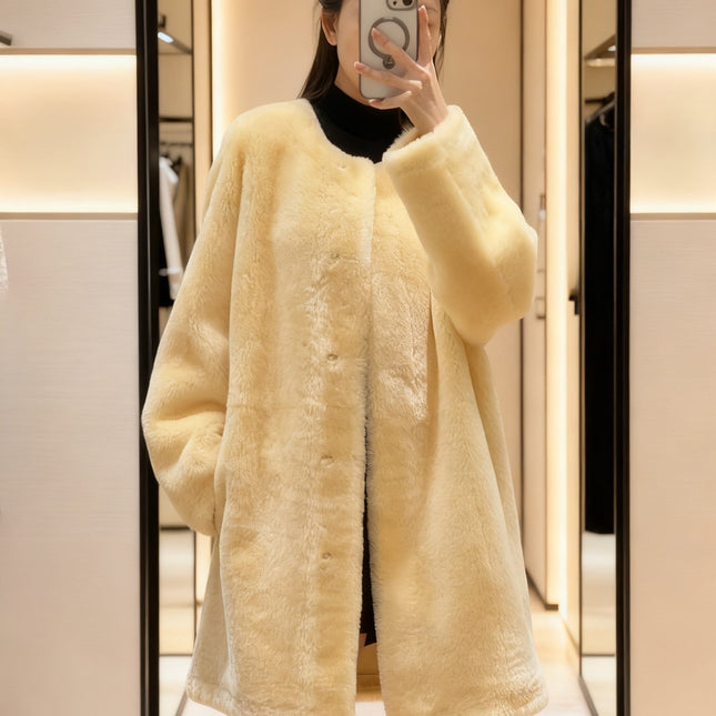 CHANEL 25S SHEEP FUR COAT 504