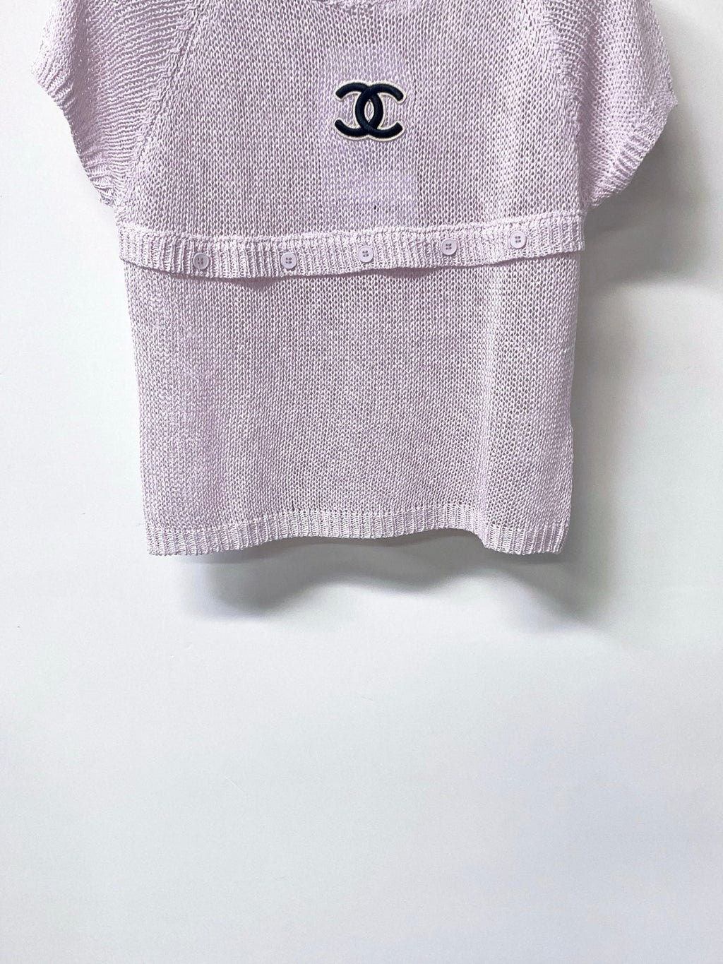 CHANEL 26S SHORT-SLEEVED KNIT SHIRT STYLE 1180