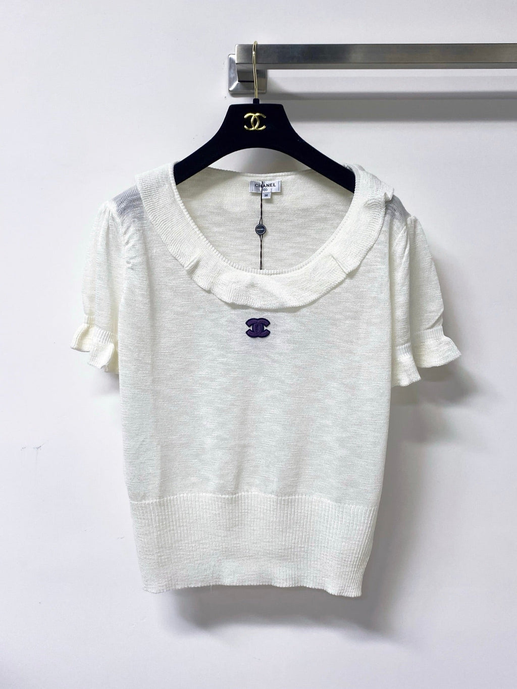 CHANEL 26S SLEEVELESS POLO KNIT TOP STYLE 1140