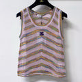 CHANEL 26S OPEN KNIT STRIPED TOP STYLE 1241