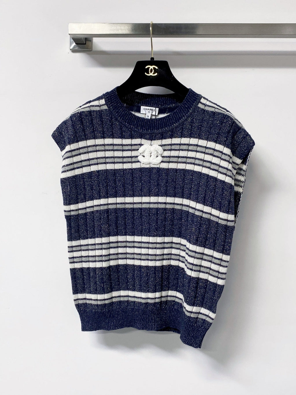 CHANEL 26S SLEEVELESS KNIT TOP 1398