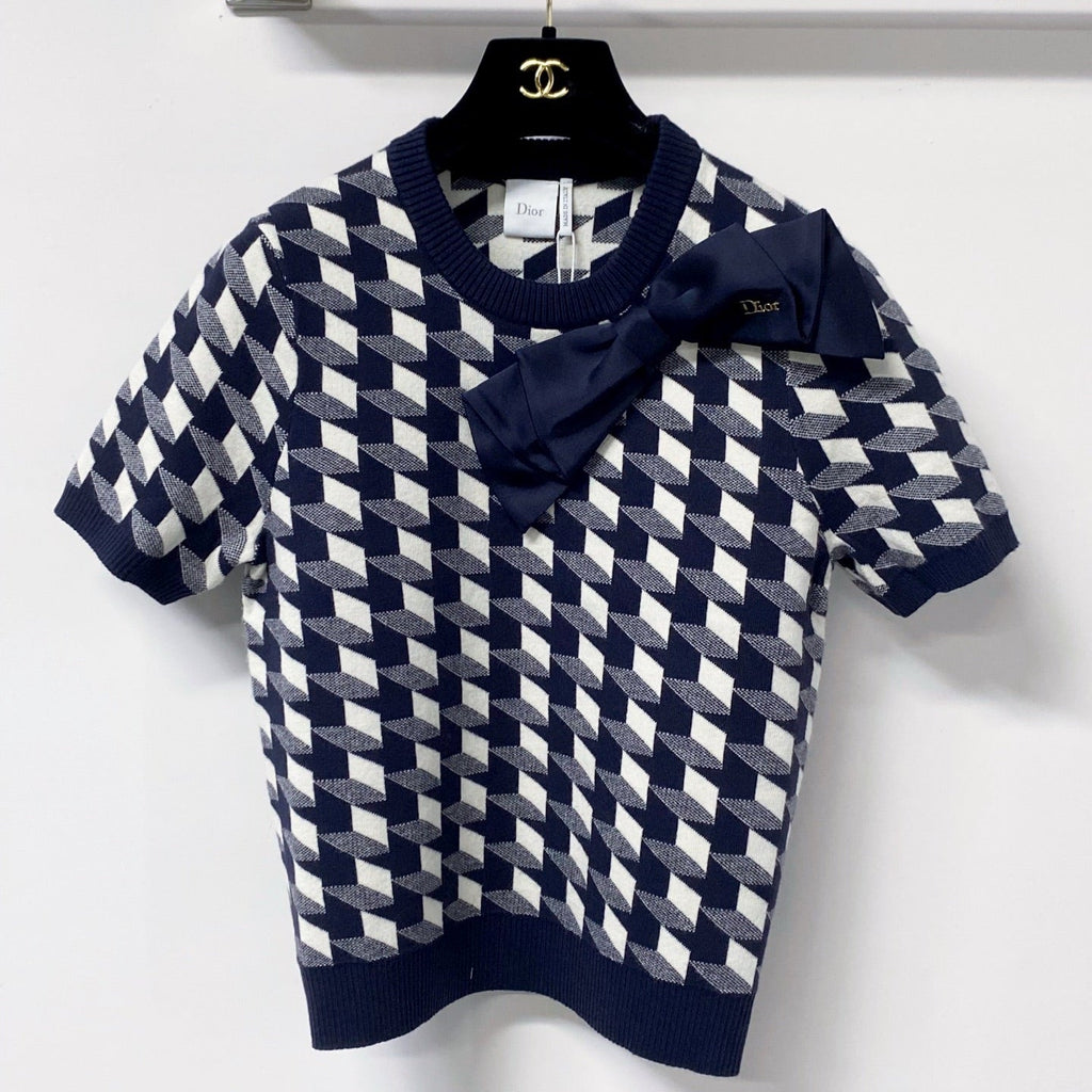 DIOR 26S SHORT-SLEEVE KNIT SWEATER 1403